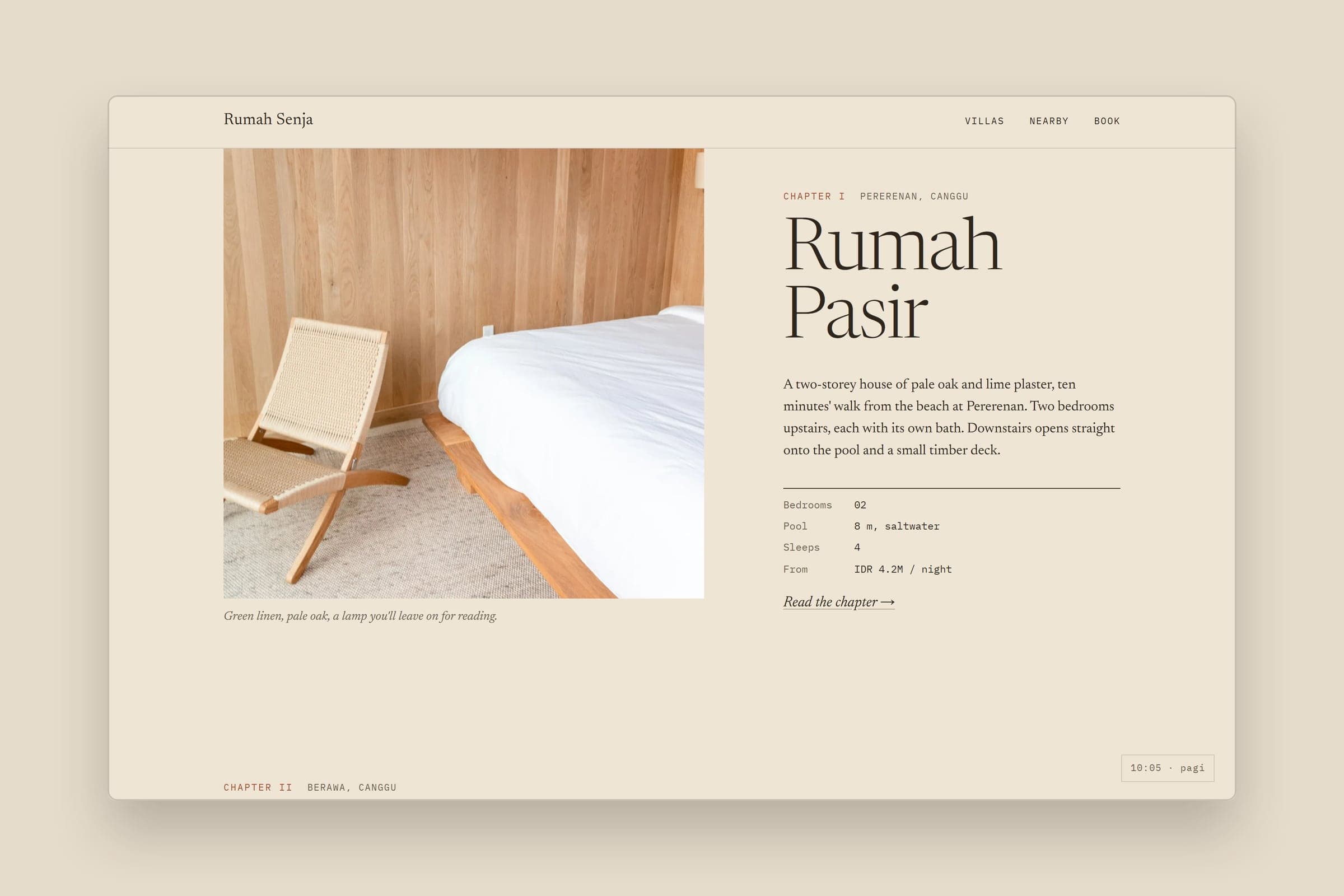 Rumah Senja, the collection, with Rumah Pasir as chapter one