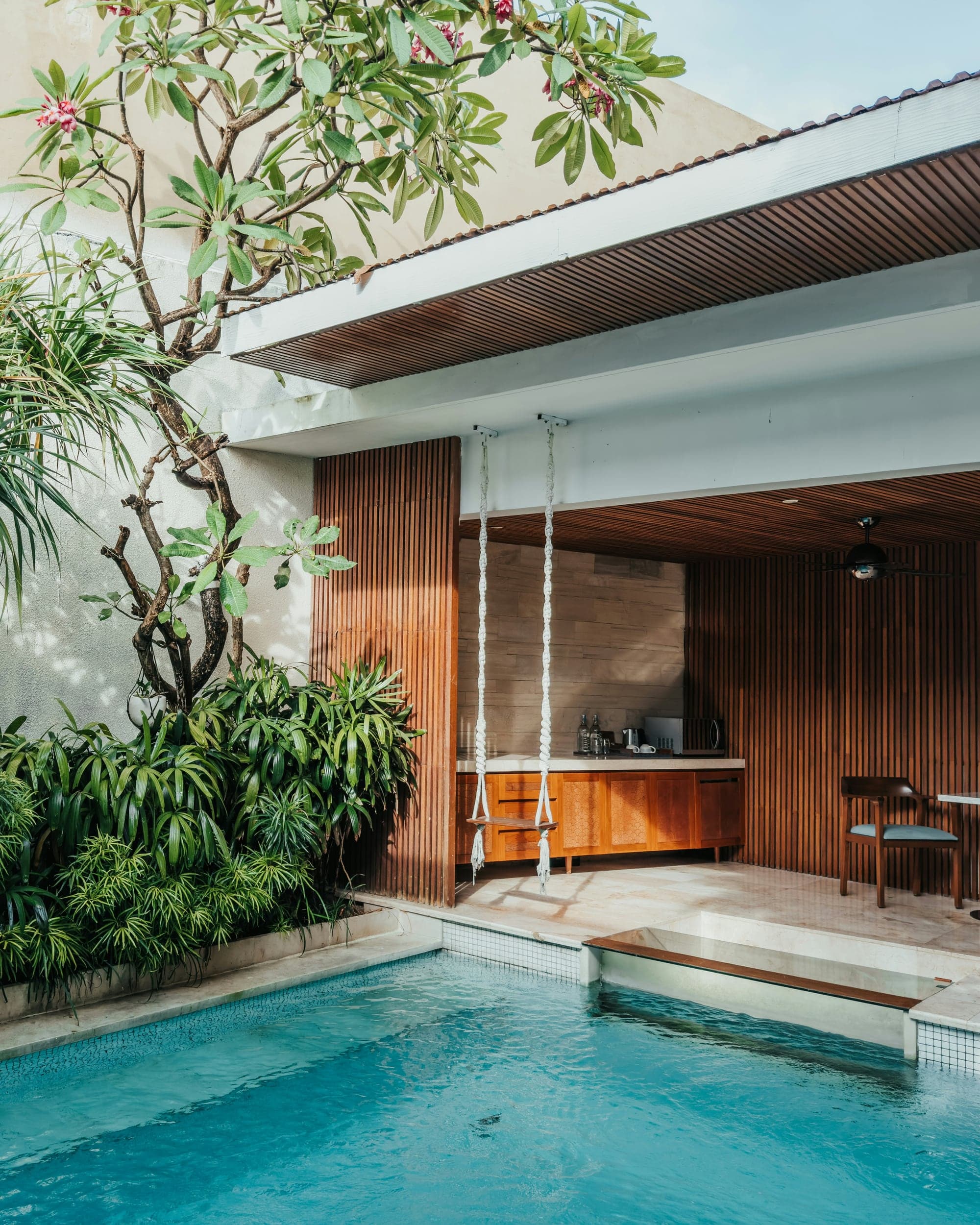 Rumah Senja, pool and open pavilion at Rumah Flamboyan, the opening photograph of the site